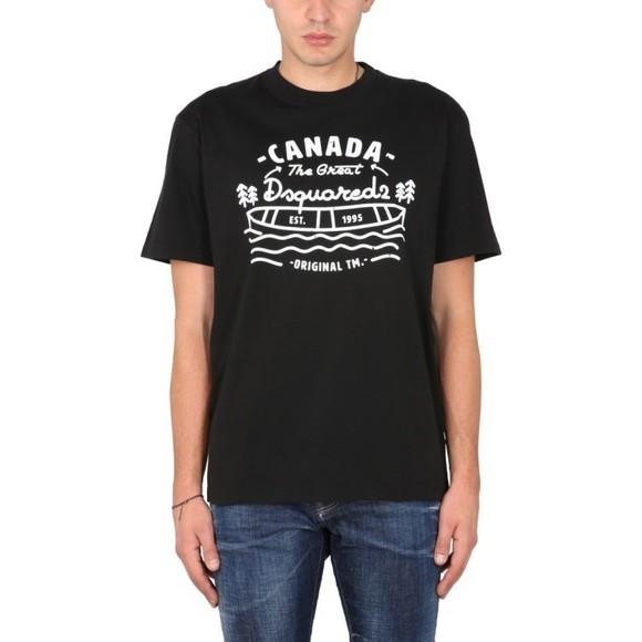 Dsquared2 Vintage Design Front Logo Print T-Shirt - NWT - Picture 1 of 4